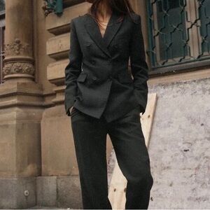 New Zara Blazer Gray Wool-Blend Blazer 8677/425 sz XS